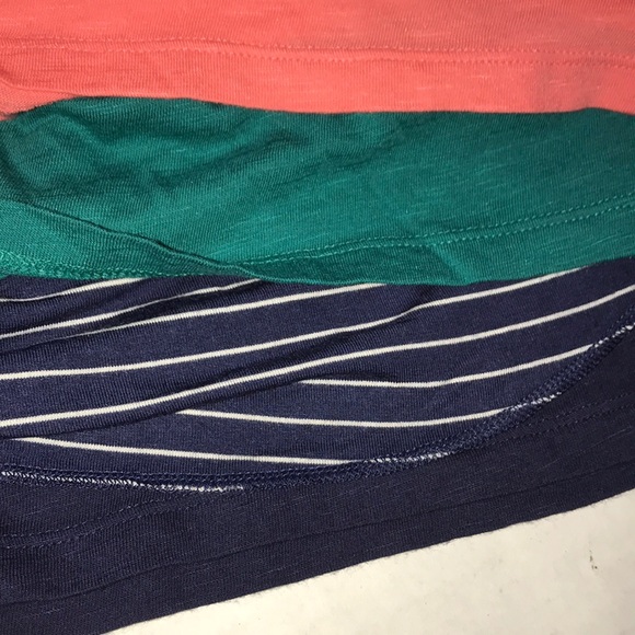 Old Navy Sz L Cami Tank Navy Stripe Coral DarkTeal - Picture 8 of 8